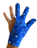 Delta Blue Designer Pool Players Glove - Left Hand