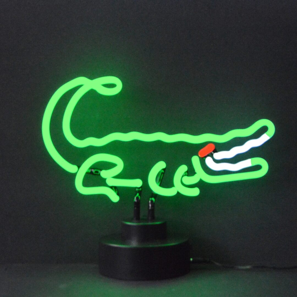 Alligator Neon Sculpture