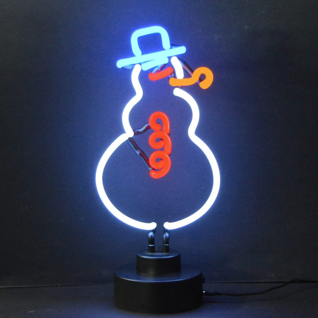 Snowman Christmas Neon Sculpture