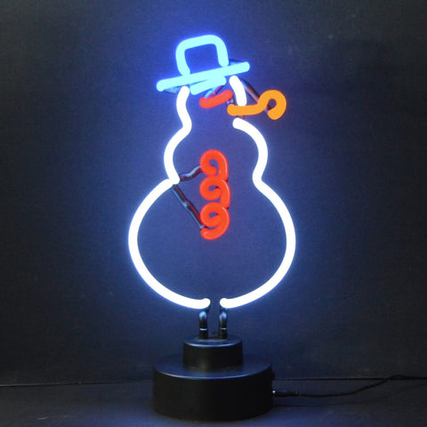 Snowman Christmas Neon Sculpture