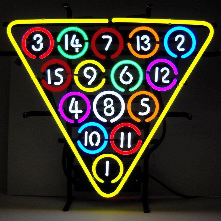 15 Ball Rack Neon Sign