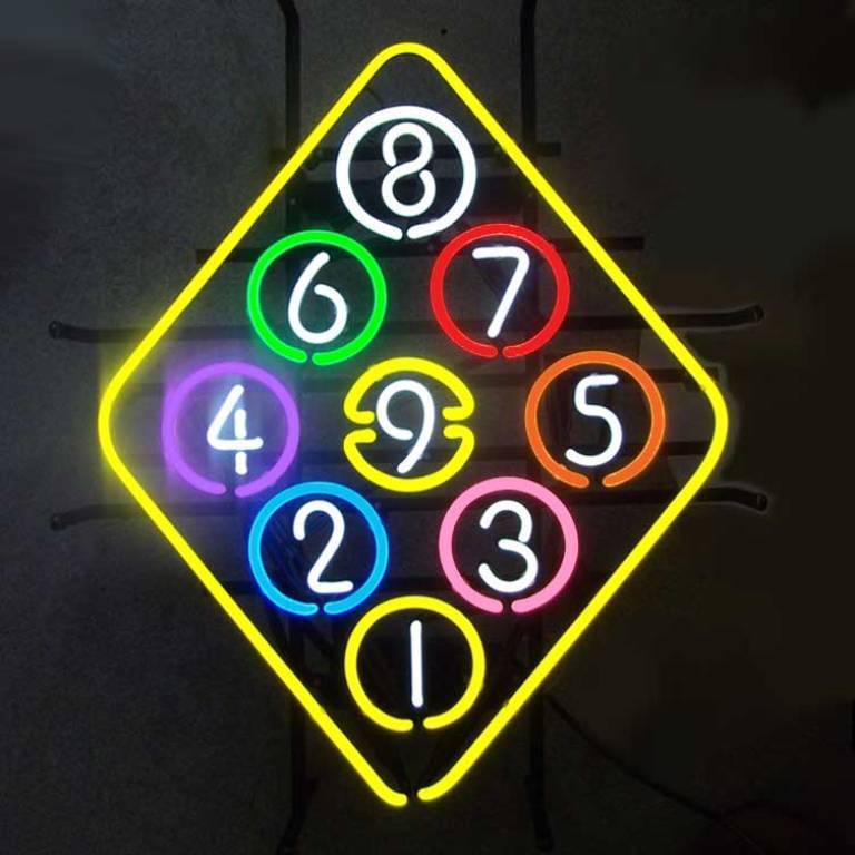 9 Ball Rack Neon Sign