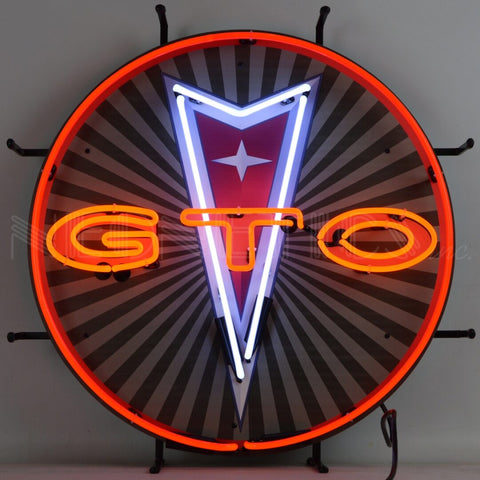 Gto Pontiac Neon Sign With Backing