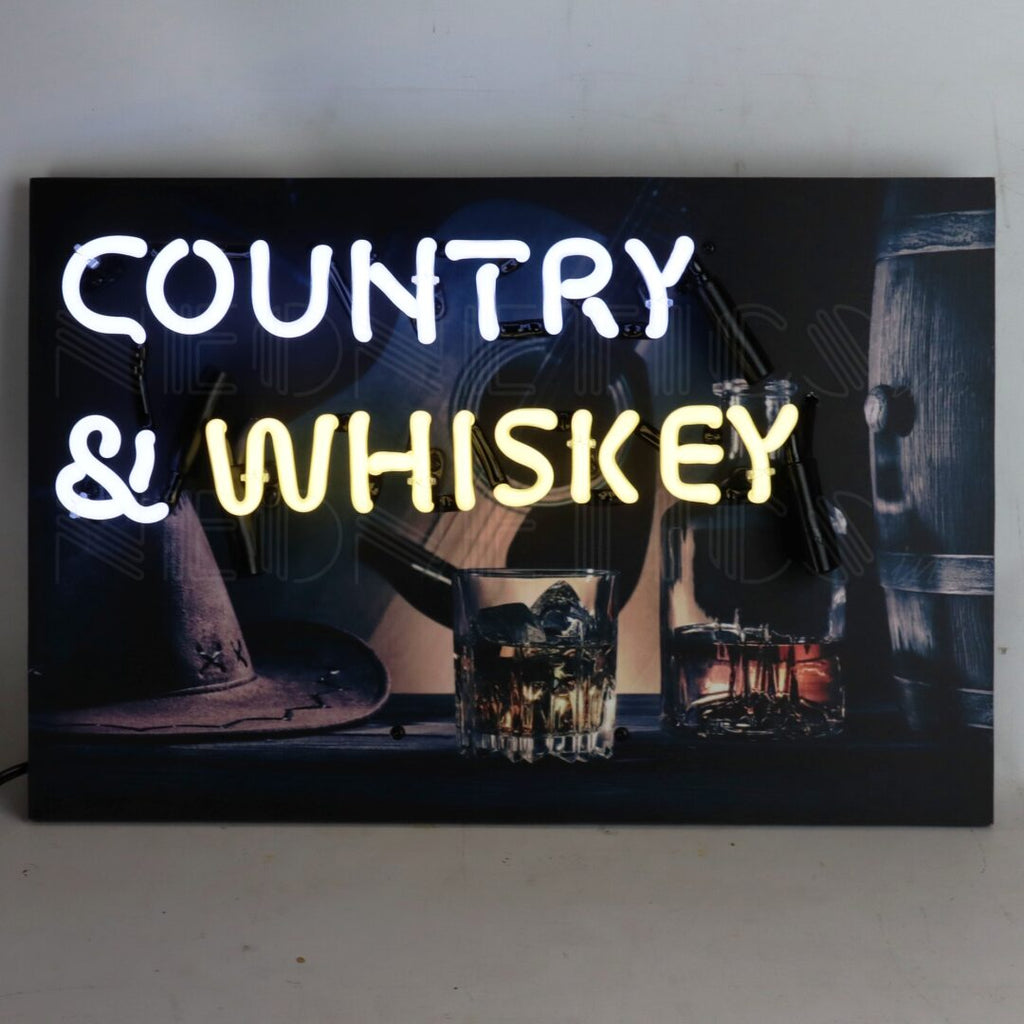 Junior Country & Whiskey Neon Sign