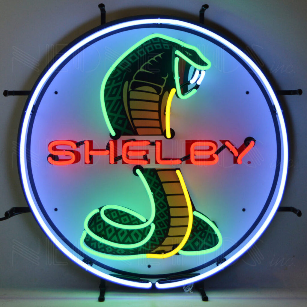 Shelby Cobra Circle Neon Sign With Backing