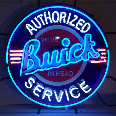 Buick Neon Sign With Silkscreen Backing