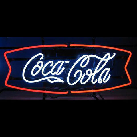 Coca-Cola Red And White Fishtail Neon Sign