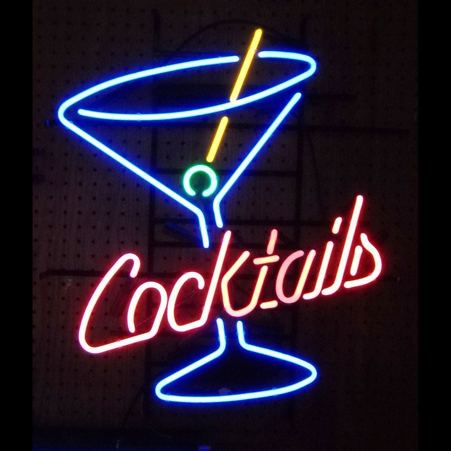 Cocktails & Martini Glass Neon Sign