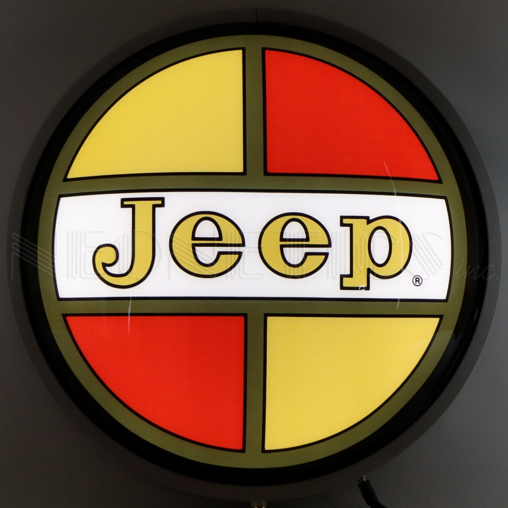 Jeep Retro 15" Backlit Led Lighted Sign