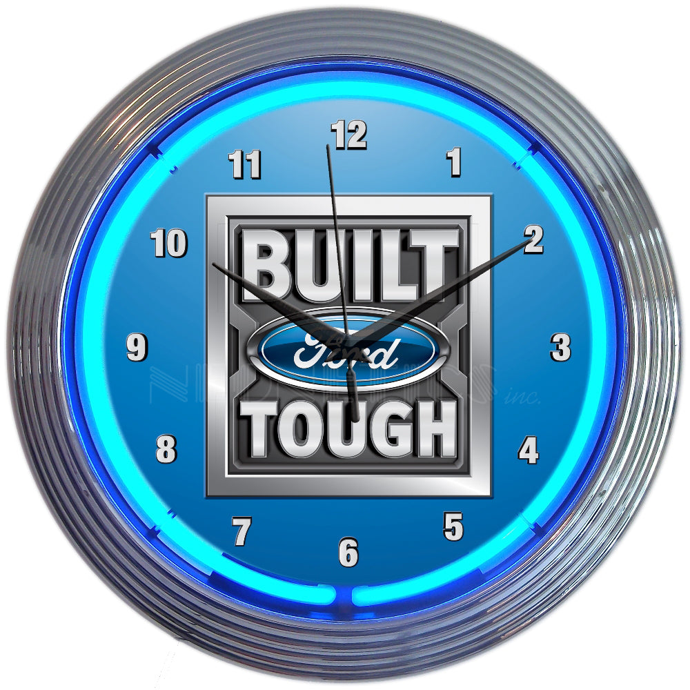 Ford - Built Ford Tough Neon Clock