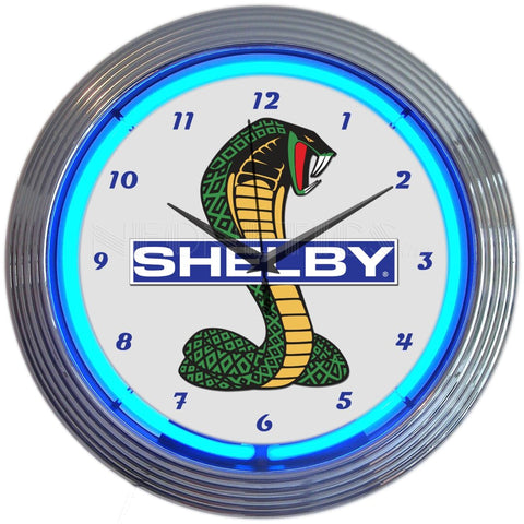 Shelby Cobra Ford Olp Mustang Neon Clock