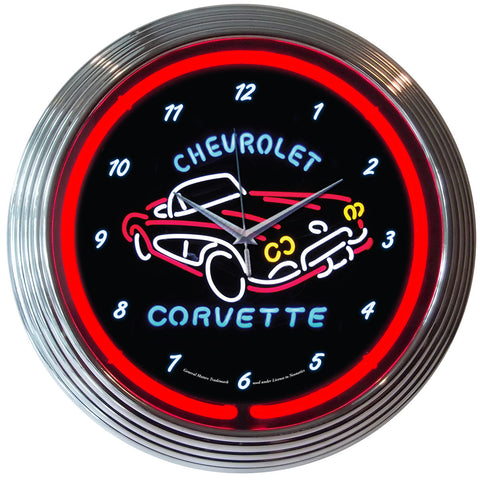 Corvette C1 Neon Clock