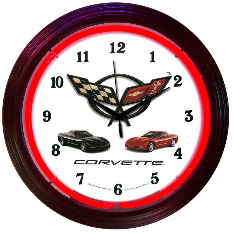 Corvette C5 Neon Clock