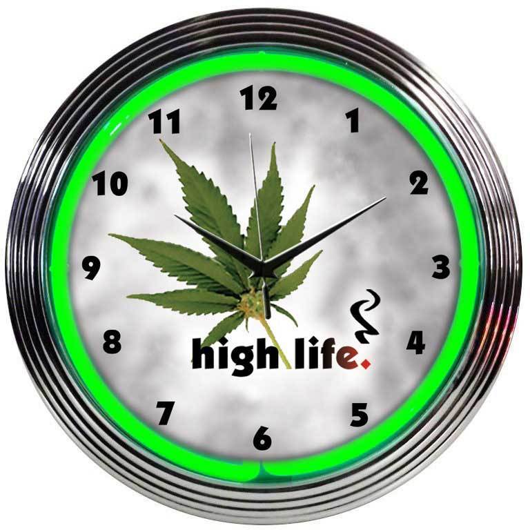 High Life Neon Clock