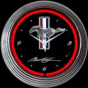 Ford Mustang Neon Clock