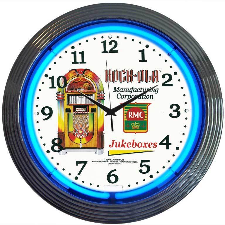 Rock-Ola Jukebox Neon Clock