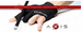 95-740LS Cuetec Axis Billiard Glove - Left Hand Fit (Black, Small)