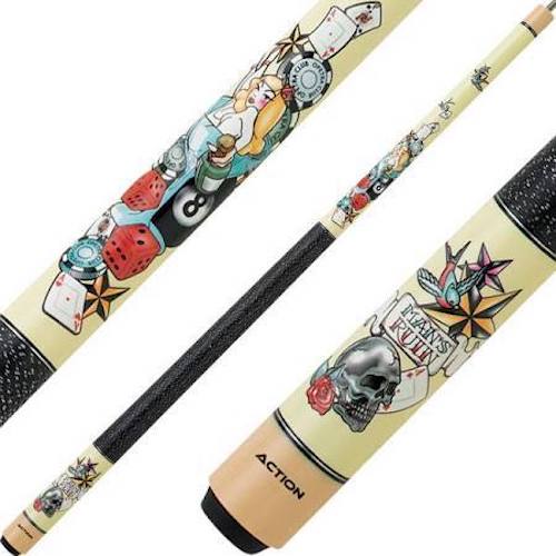 Action ADV75 58 in. Billiards Pool Cue Stick + Free Soft Case Included