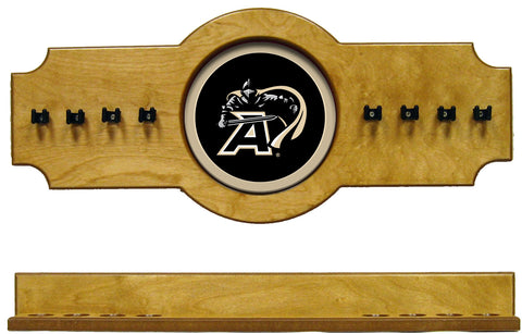 NCAA Army Black Knights 2 pc Hanging Wall Pool Cue Stick Holder Rack - Oak