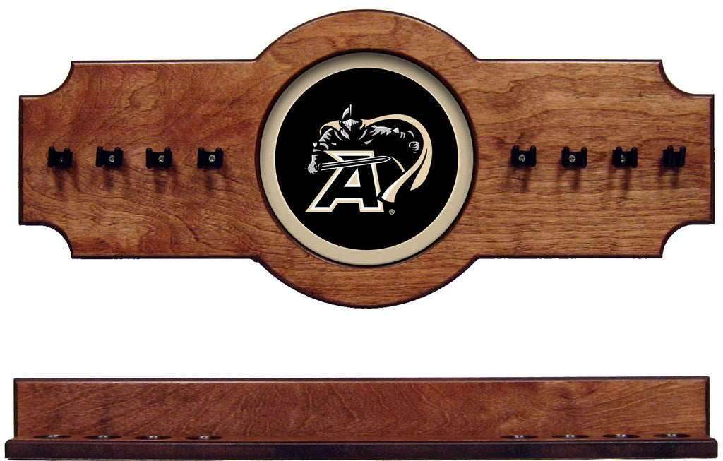 NCAA Army Black Knights 2 pc Hanging Wall Pool Cue Stick Holder Rack - Pecan