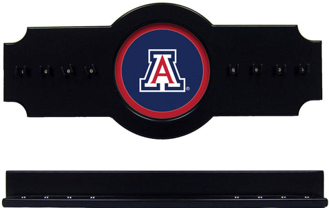 NCAA Arizona Wildcats 2 pc Hanging Wall Pool Cue Stick Holder Rack - Black