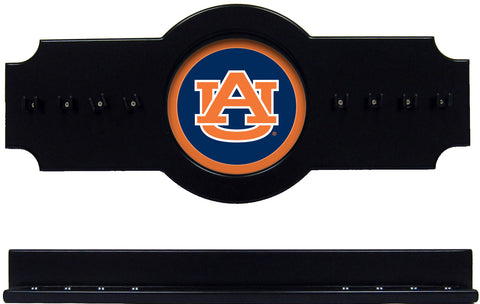 NCAA Auburn Tigers 2 pc Hanging Wall Pool Cue Stick Holder Rack - Black