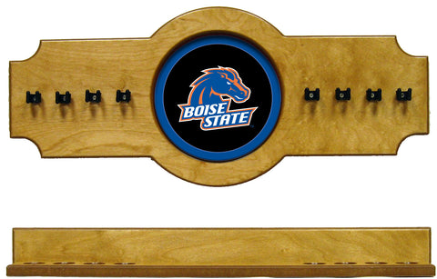 NCAA Boise State Broncos 2 pc Hanging Wall Pool Cue Stick Holder Rack - Oak