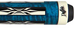 Dufferin D360 Blue Stained w/Black/White Design Pool Cue