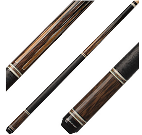 Players E2342 Exotic Blackpalm Wheat Bocote Pool Cue