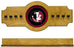 NCAA Florida State Seminoles 2 pc Hanging Wall Pool Cue Stick Holder Rack - Oak