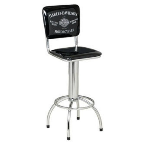 Harley-Davidson Motorcycles Bar Stool w/ Backrest HDL-12210