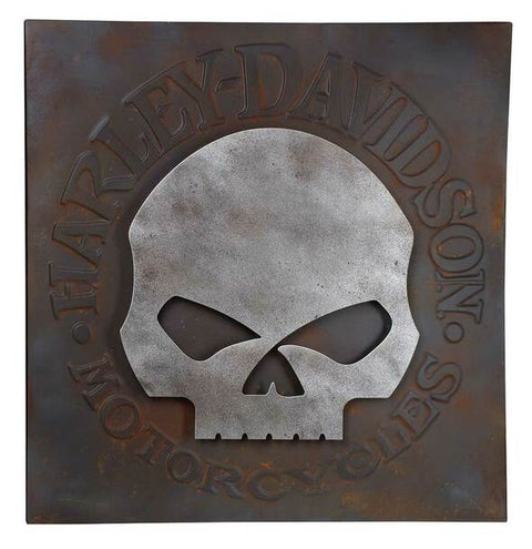 H-D Skull Metal Wall Art