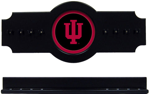 NCAA Indiana Hoosiers 2 pc Hanging Wall Pool Cue Stick Holder Rack - Black