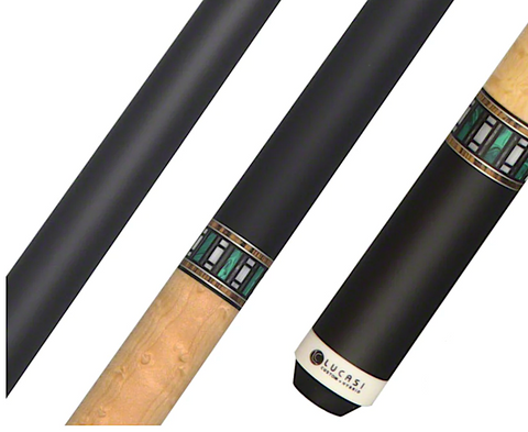 Lucasi LUX61 Ebony/Zebrawood Billiards Pool Cue Stick