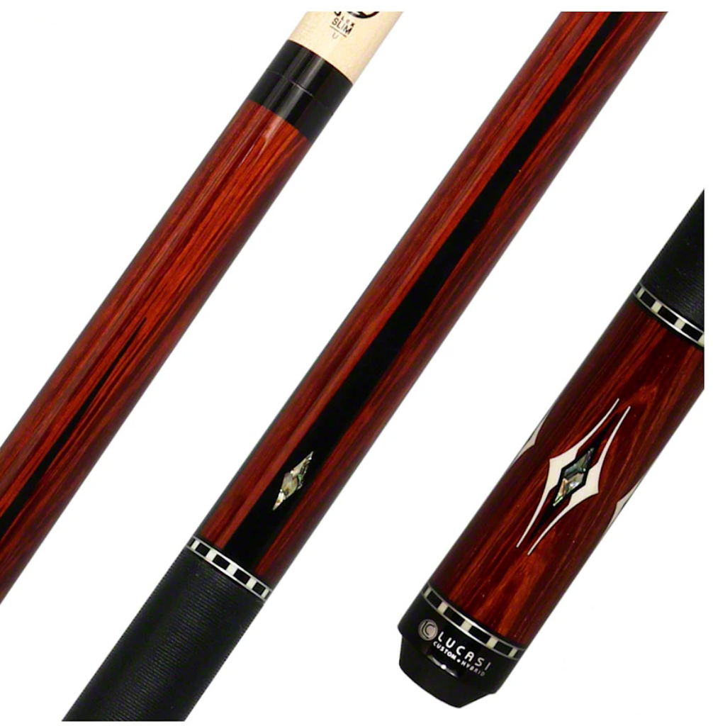 Lucasi LUX62 Limited Exotic Rengas Wood B/W 58” Pool Cue