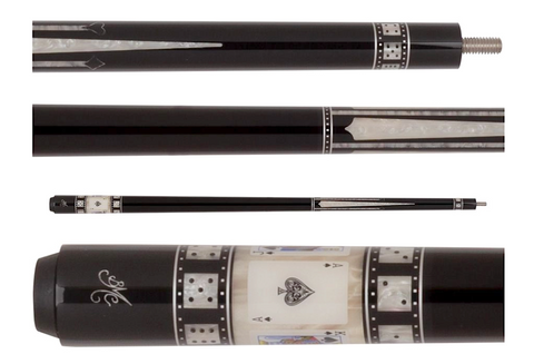 Meucci MECAS10 Two-Piece Royal Flush/Pearl Paua Pool Cue