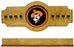 NCAA Oklahoma State Cowboys 2 pc Hanging Wall Pool Cue Stick Holder Rack - Oak