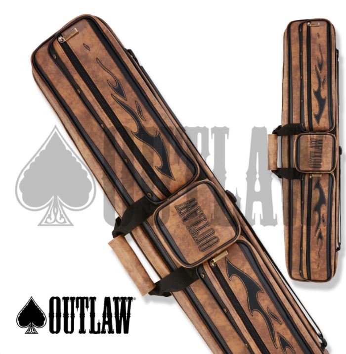 Outlaw OLSCA 4Bx8S Tan Billiards Pool Cue Stick Case