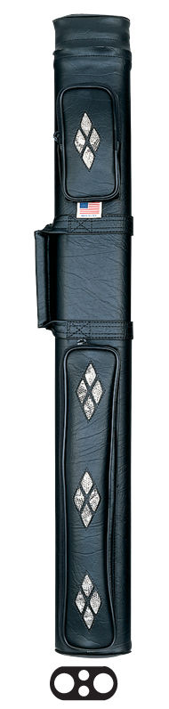 Porper PCD22 BLACK 2Bx2S Billiards Pool Cue Stick Case