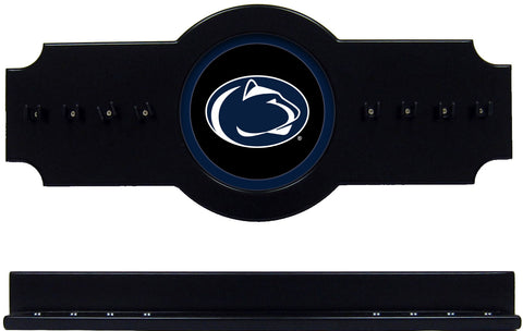 NCAA Penn State 2 pc Hanging Wall Pool Cue Stick Holder Rack - Black