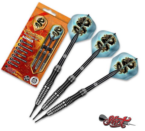 SCIM-118 Shot! Dart Scimitar Stainless Soft Tip Set 18gm