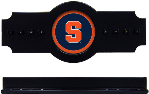 NCAA Syracuse 2 pc Hanging Wall Pool Cue Stick Holder Rack - Black