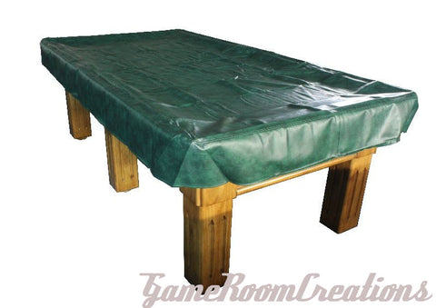 9' Fitted Heavy Duty Naugahyde Pool Table Cover (Green)