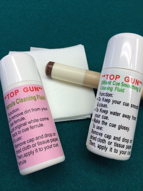 Top Gun Pool Cue Shaft Cleaner / Ferrule Cleaner - Includes Cleaning Cloth