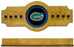 NCAA Florida Gators 2 pc Hanging Wall Pool Cue Stick Holder Rack - Oak