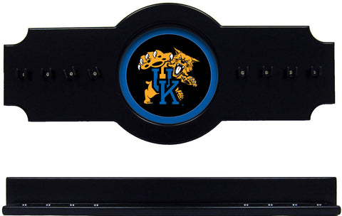 NCAA Kentucky Wildcats 2 pc Hanging Wall Pool Cue Stick Holder Rack - Black