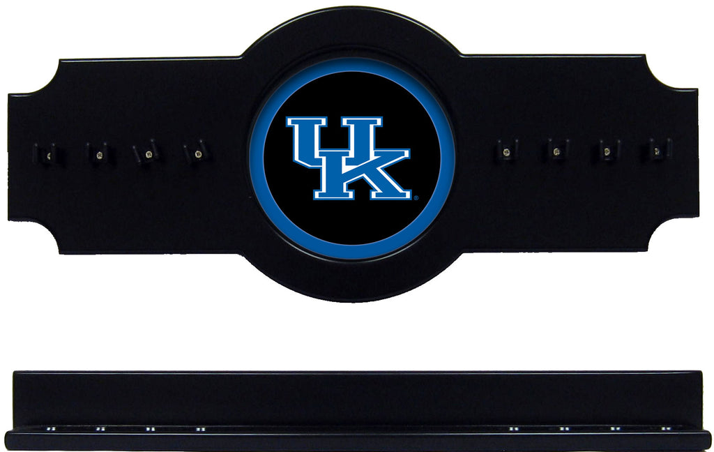 NCAA Kentucky Wildcats 2 pc Hanging Wall Pool Cue Stick Holder Rack - Black