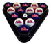 NCAA Mississippi Ole Miss Rebels Numbered Pool Balls Set - Football Billiards