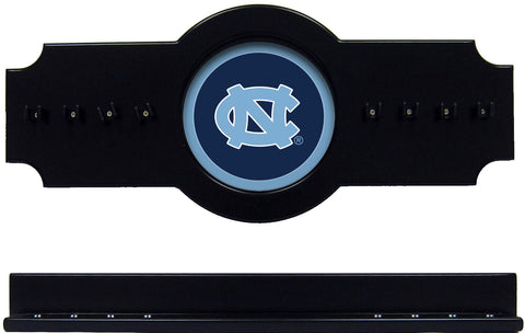 NCAA North Carolina Tar Heels 2 pc Hanging Wall Pool Cue Stick Holder Rack Black