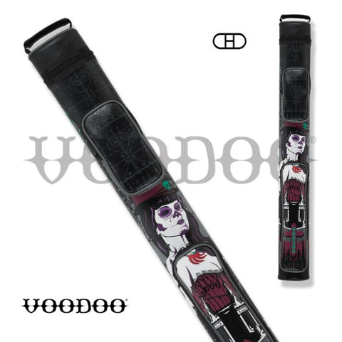 Voodoo VODC22E 2Bx2S Black Billiards Pool Cue Stick Case